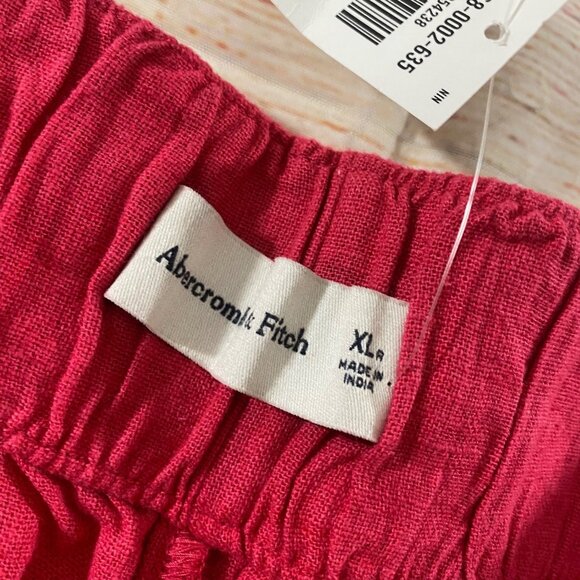 NWT Abercrombie & Fitch Women's Pink Wide Leg Casual Pants - XL R - Picture 11 of 15